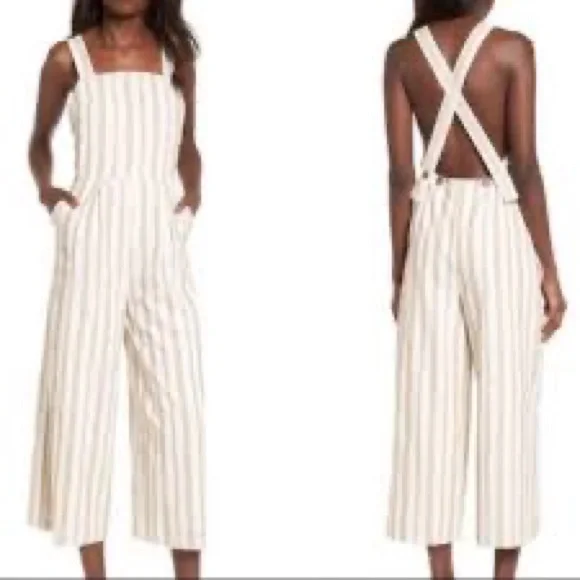Joa stripe jumpsuit shop